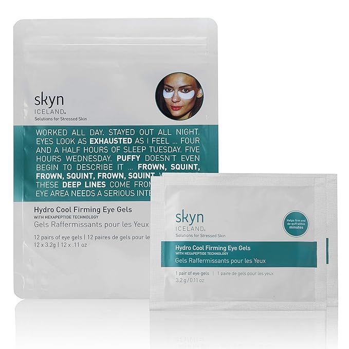 skyn ICELAND Hydro Cool Firming Eye Gels: Under-Eye Gel Patches to Firm, Tone and De-Puff Under-E... | Amazon (US)