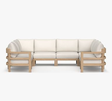 Woodside 8-Piece U-Shaped Outdoor Sectional (127") | Pottery Barn (US)