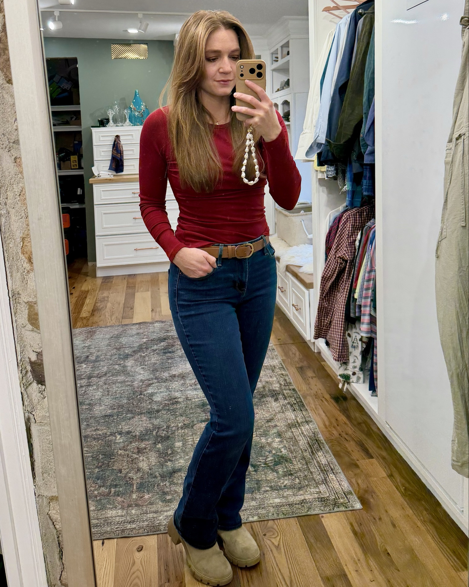 OOTD - Grabbed this stretchy ribbed shirt from Amazon. Its so comfortable and comes in a lot of colors, my favorite winter boots (Im wearing steve madden but linked a double take) and new custom leather phone case. Linked it all ! 

#LTKGiftGuide #LTKFindsUnder50 #LTKU
