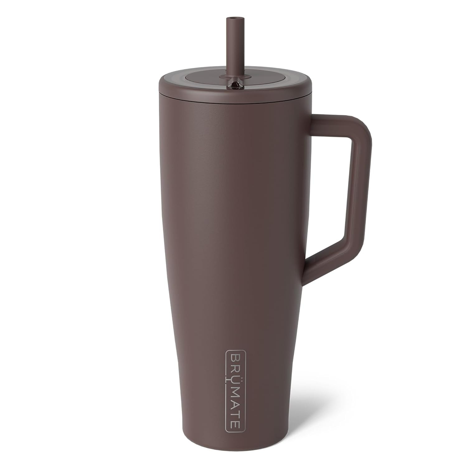 BrüMate Era 40 oz Tumbler with Handle and Straw | 100% Leakproof Insulated Water Bottle Tumbler with Lid and Flexible SoftSip Straw | Made of Stainless Steel | Cup Holder Friendly | 40oz (Java) | Amazon (US)