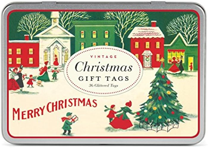 Cavallini Vintage Christmas Glitter Gift Tags | Amazon (US)