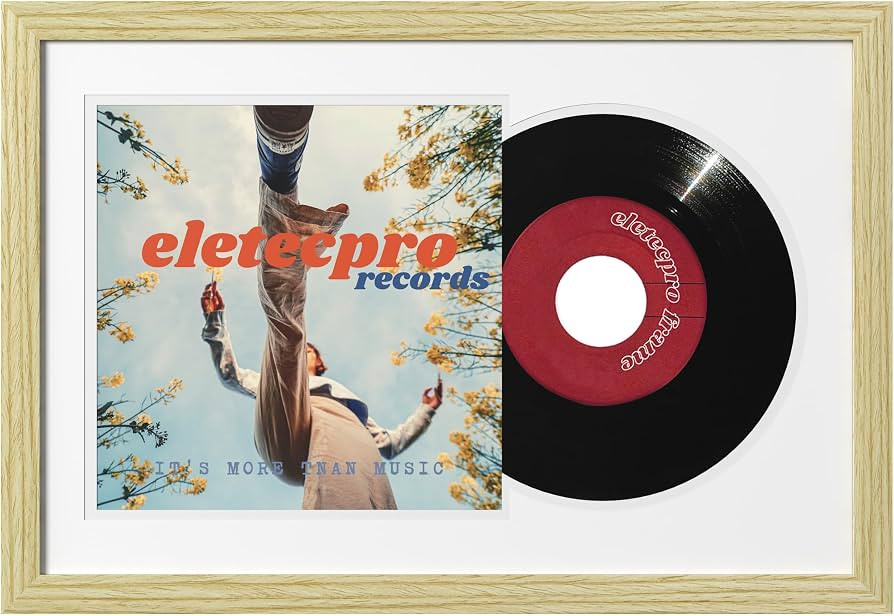 eletecpro 16x24 Vinyl Frame Display 12 in Single LP with Acrylic Cover and 2 Double Sided Mats fo... | Amazon (US)