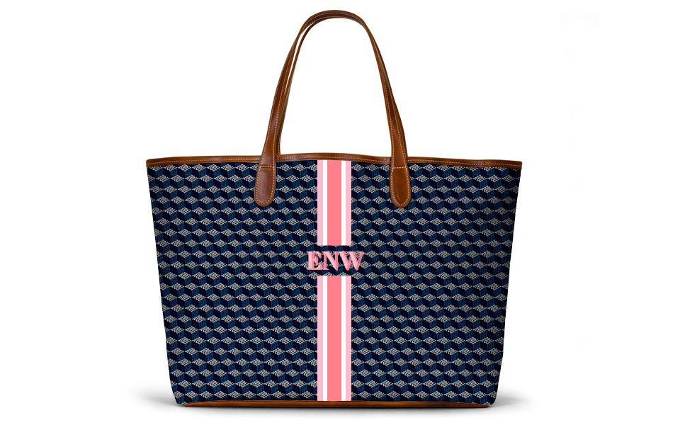 St. Anne Tote - Monogram Stripe - 180.00 | Barrington Gifts