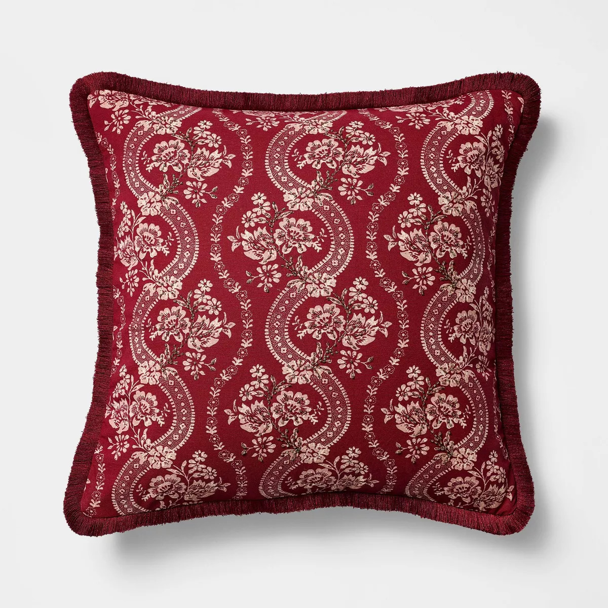 20"x20" Wallpaper Print Pillow Burgundy - Threshold\u2122 designed with Studio McGee | Target
