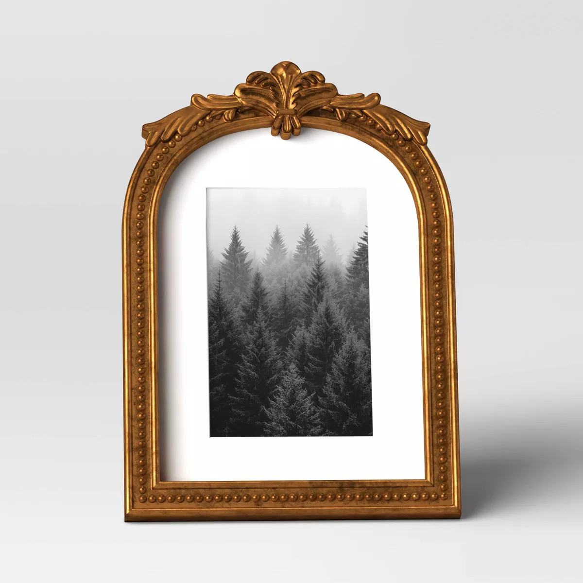 5"x7" Matted to 4"x6" Ornate Arch Table Frame Antique Brass - Threshold™ | Target