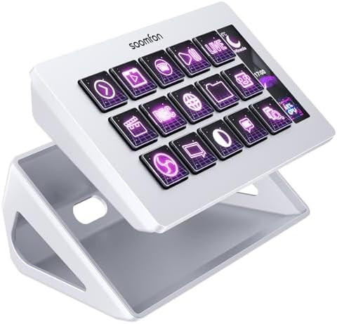 SOOMFON Stream Controller Stream Control Deck with 15 LCD Macro Keys Customizable for Content Cre... | Amazon (US)