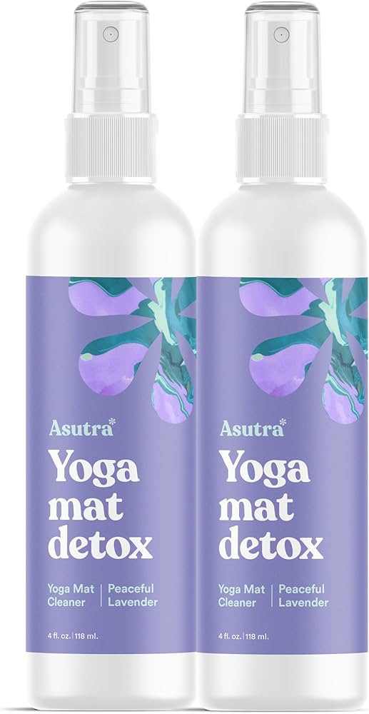 ASUTRA Yoga Mat Cleaner Spray Bundle (Peaceful Lavender), 4 fl oz (Pack of 2) - No Slippery Resid... | Amazon (US)