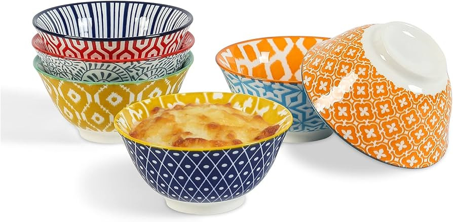 Selamica Ceramic Mini Bowl Set, 4 oz Dipping Bowls for Snack Side Dishes Condiment, Microwave Ove... | Amazon (US)