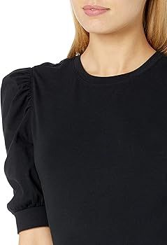 The Drop Women's Mariko Puff-Sleeve Crew-Neck Stretch Jersey T-Shirt | Amazon (US)