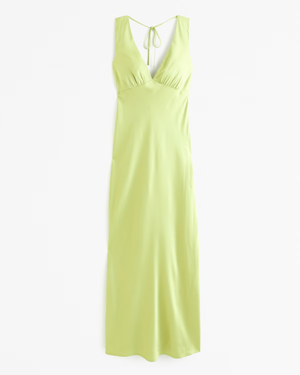 Women's Plunge Cowl Back Maxi Dress | Women's Dresses & Jumpsuits | Abercrombie.com | Abercrombie & Fitch (US)