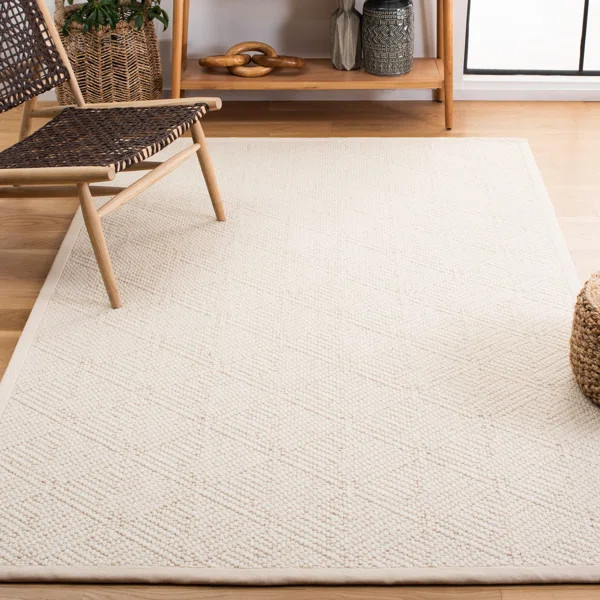 Woodmansee Handmade Flatweave Area Rug in Ivory | Wayfair Professional