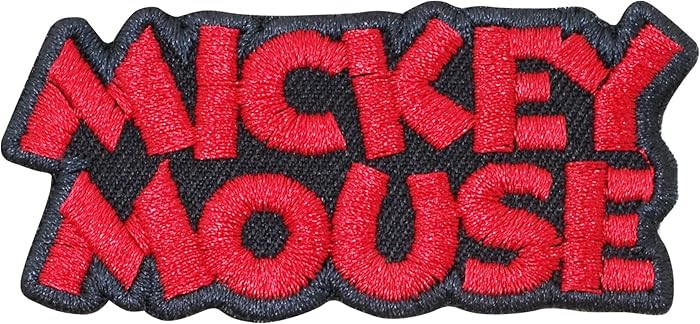 Octory Mickey Tag Iron On Patches for Clothing Saw On/Iron On Embroidered Patch Applique for Jean... | Amazon (US)