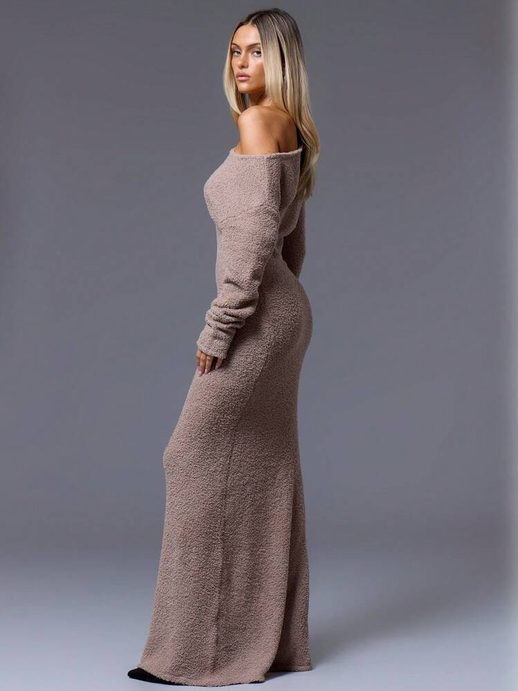 MUSERA Asymmetrical Neck Long Sleeve Maxi Sweater Dress Spring Y2K 90'S Casual Cute Occasion Holiday Summer Thanksgiving Chic | SHEIN