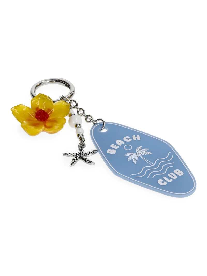 No Boundaries Women's Motel Key Bag Charm, Blue | Walmart (US)