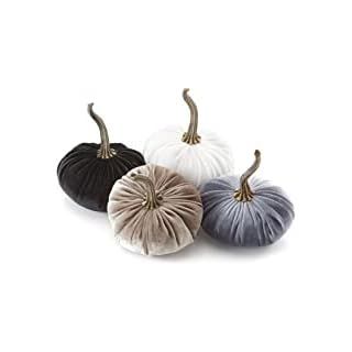 Amazon.com: Choose a Set of 3 Small Velvet Pumpkins, Handmade Home Decor, Holiday Mantle Decor, F... | Amazon (US)