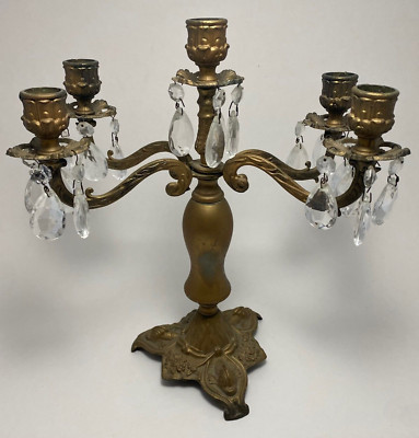Vintage Italian Hollywood Regency Candlestick Holder | Prisms | 4 Arms 5 Candles  | eBay | eBay US