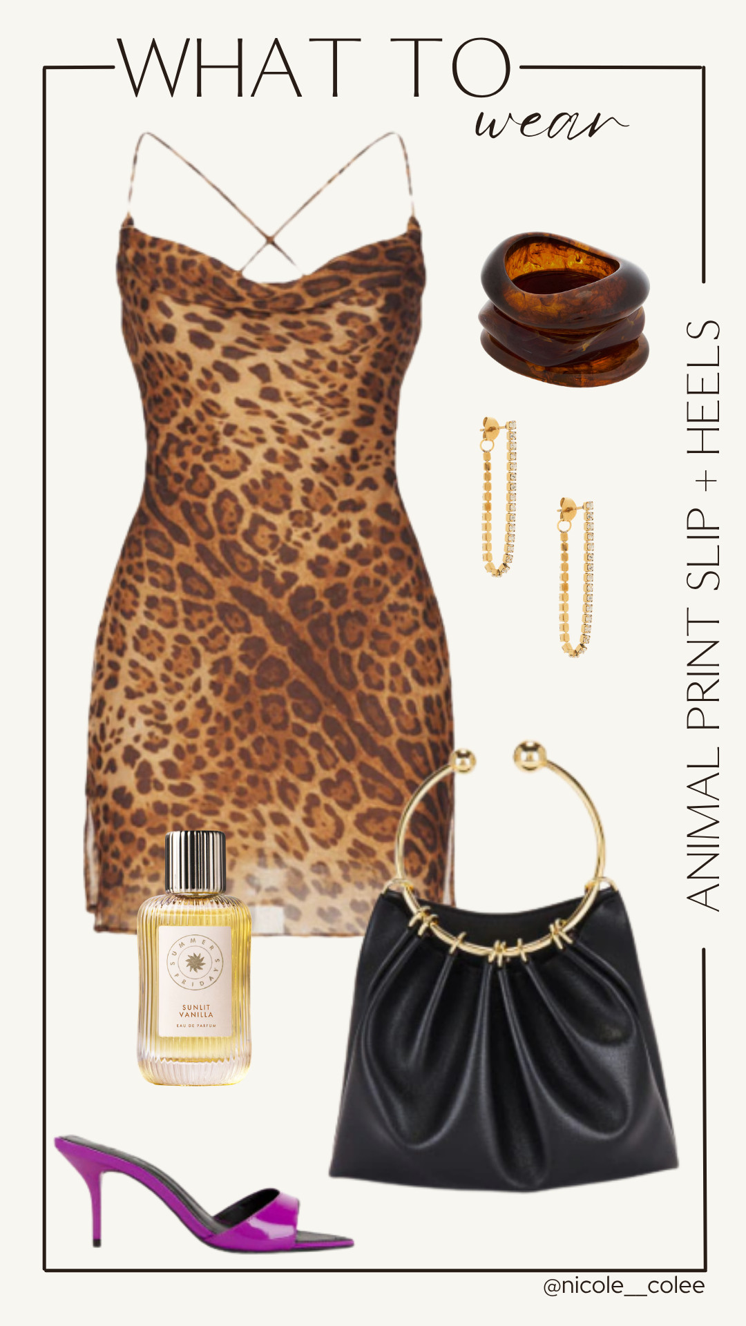 Leopard is officially a neutral and I'm not changing my mind. 🐆✨

This look is equal parts fierce and feminine with a sleek slip dress, statement heels, bold accessories, and the perfect evening bag. Add a vanilla fragrance and you're ready for date night, girls' night, or cocktails by the water.

#LTKStyleTip #DateNightStyle #AnimalPrint #LTKFashion #SummerStyle 

 #LTKdayinmylife #LTKgrwm #LTKootd