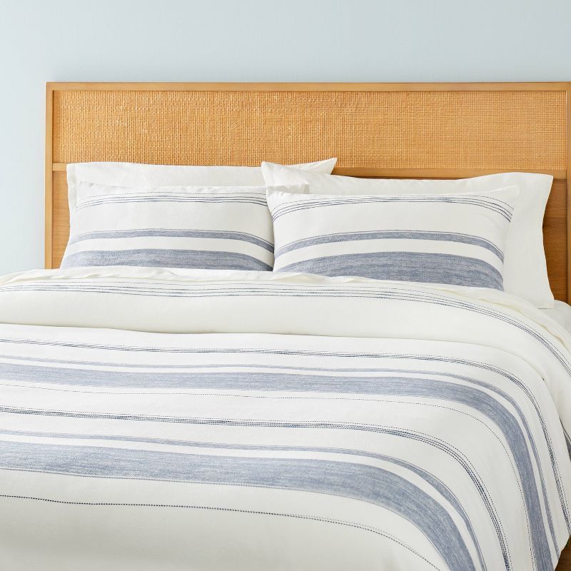 3pc Variegated Stripe Duvet Cover Bedding Set - Hearth & Hand™ with Magnolia | Target