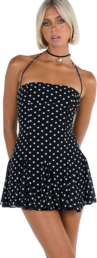 Princess Polly Women's Delamere Mini Dress Black/White | Amazon (US)