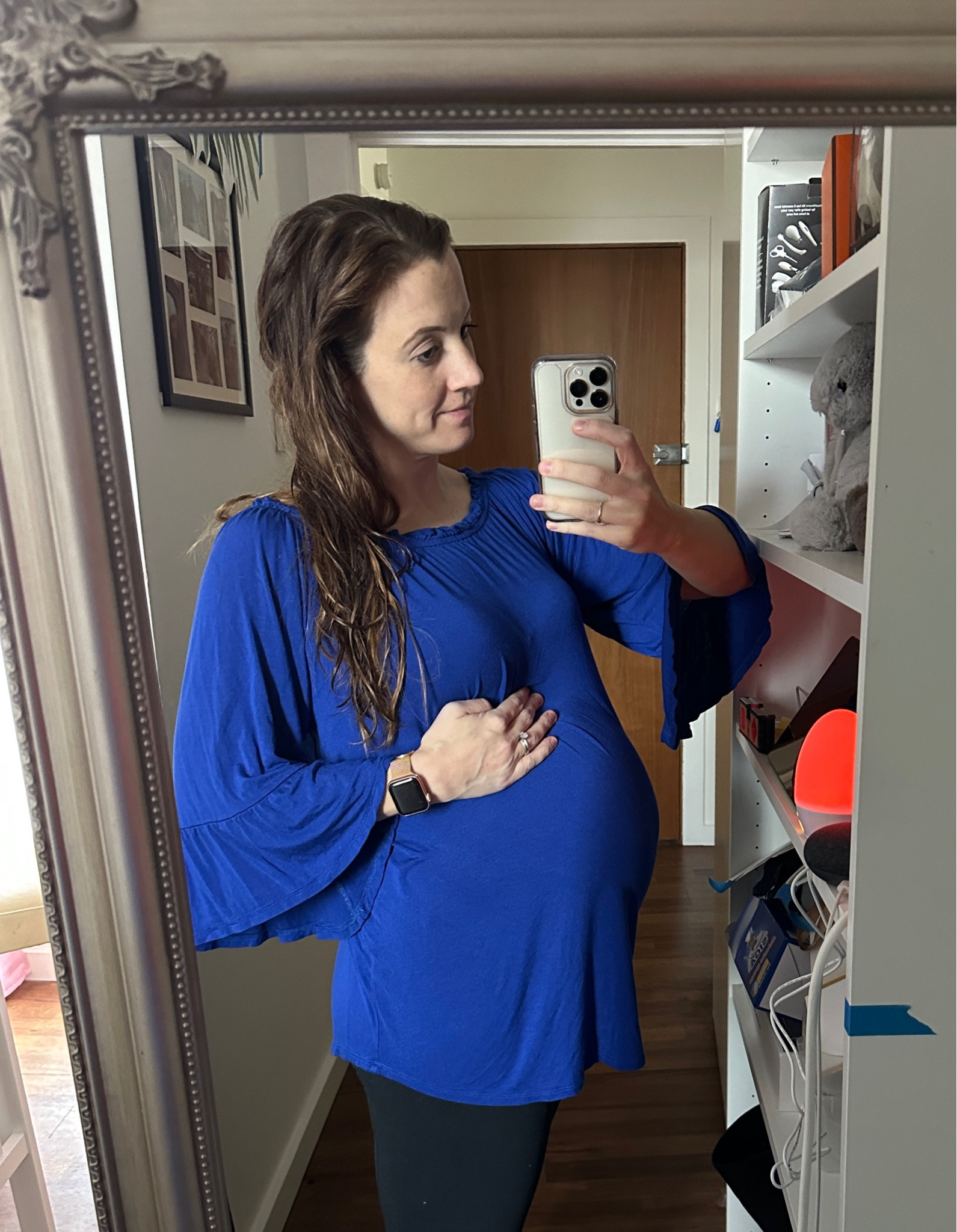 Maternity clothes are all that fits right now and this 24seven Comfort Apparel Bell Sleeve Loose Fit Maternity Tunic Top from #Target has become a go-to, and it’s more than 50% off right now! #bumpstyle #maternity  

#LTKFind #LTKbump #LTKunder50
