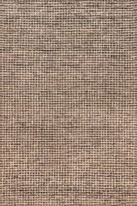 Brown Melrose Checked 8' x 10' Area Rug | Rugs USA