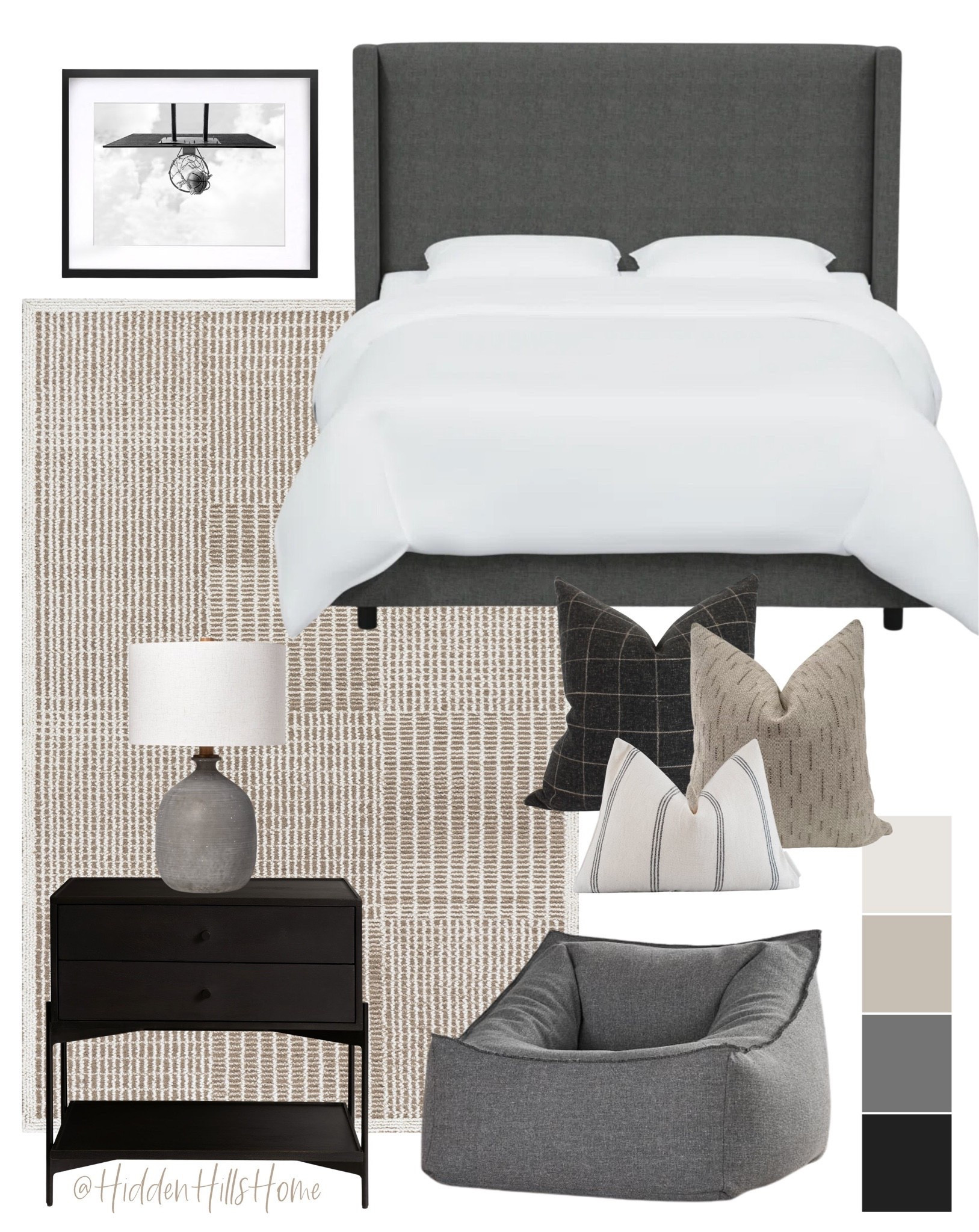 Masculine Bedroom decor mood board, boys room decor ideas, teen boys bedroom inspiration, masculine boys bedroom design #boysroom

#LTKHome #LTKSaleAlert #LTKKids