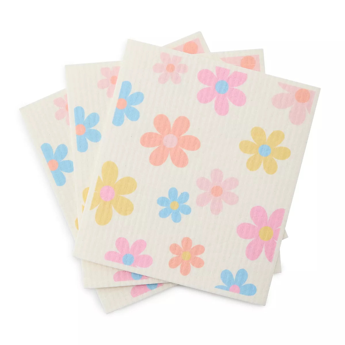 Design Clique 3-Piece Floral Dishcloth Set | Kohl's