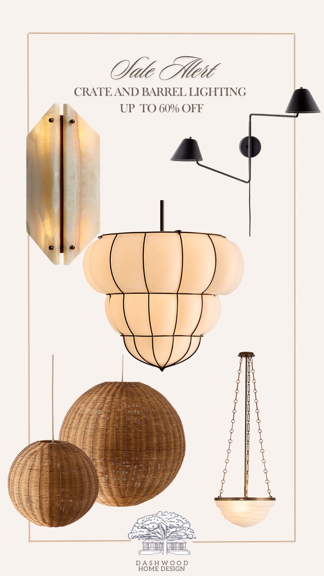 Lighting Sale! These are actually Amazon prices for Crate and Barrel!