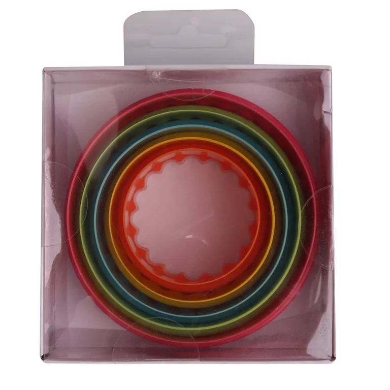 5 Round Cookie Cutter Set, Multi-Color, Plastic,  Way to Celebrate! | Walmart (US)