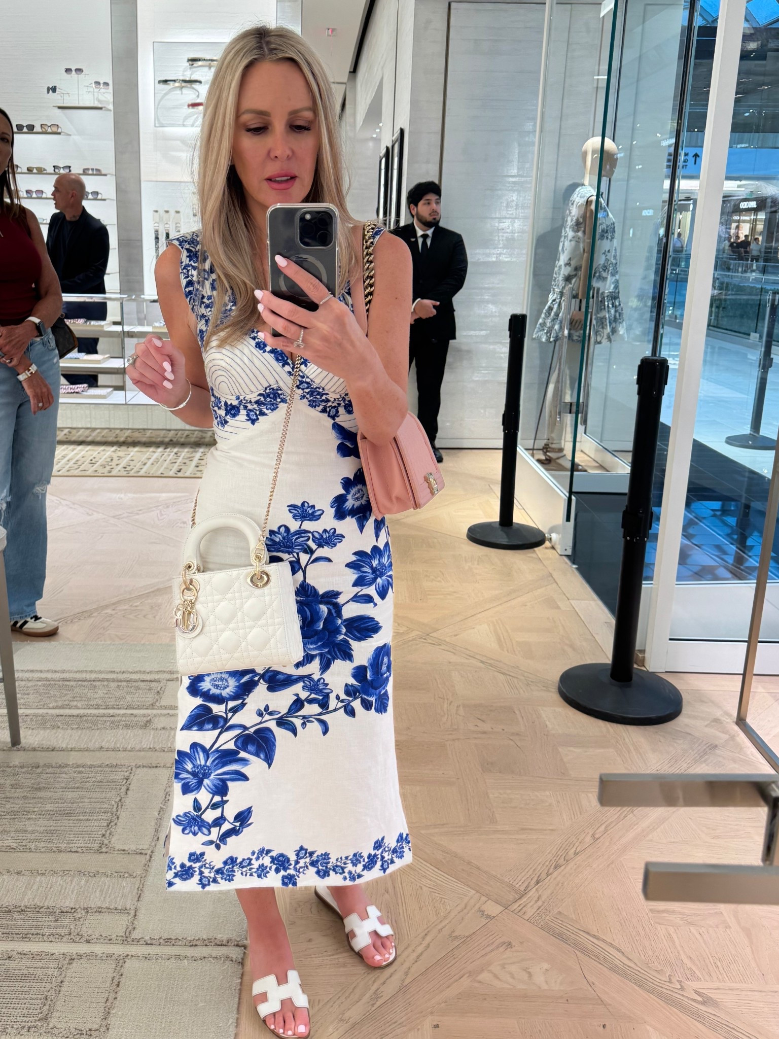 Wore this comfortable embroidered dress shopping last weekend. I got so many compliments at every store 💙 It’s on sale! 

#LTKSaleAlert