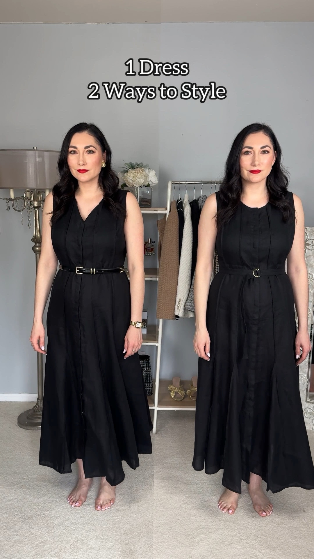 Work to Weekend 🖤 One dress styled two ways! Most items featured are 40% off!! 

Black linen dress size small 
White short sleeve sweater size small
Black kitten heel sling backs size 7
Nude sandals size 7

Work outfit 
Work wear
Everyday outfit 
Spring dress 
Summer dress 


#LTKSeasonal #LTKSaleAlert #LTKWorkwear