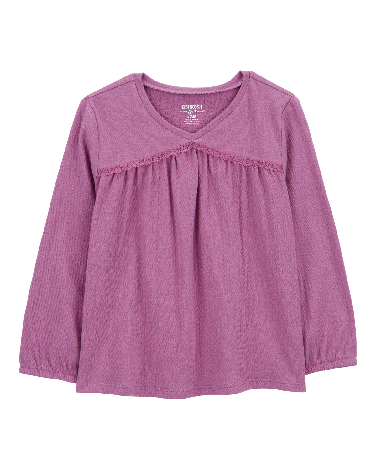 Baby Crinkle Jersey Lace Top | Carter's Inc