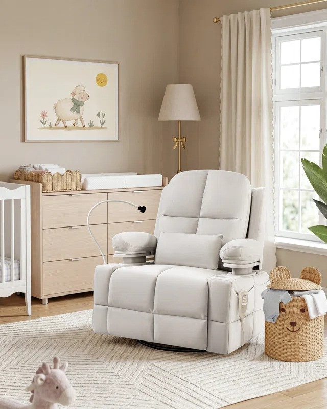 The kind of chair you’ll basically live in once baby arrives 😂🤍 These Wayfair glider finds look so comfy and are included in the Clearout Sale with up to 60% off. Loving all the soft neutral colors and cozy oversized styles. Ends tonight!

#Wayfair #GliderChair #NurseryGlider #NurseryMustHaves #NewMomEssentials #BabyNursery #NurseryIdeas #NurseryDesign #NeutralNursery #CozyChair #SwivelGlider #HomeSale #FurnitureFinds #WayfairDeals 

 #LTKSeasonal #LTKHome #LTKSaleAlert
