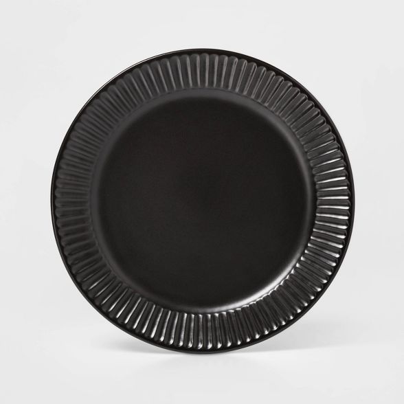 10.4" Stoneware Harrison Dinner Plate Black - Threshold™ | Target