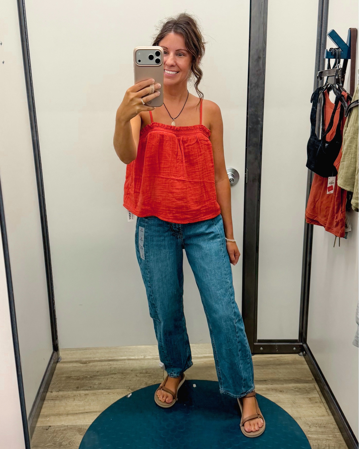 Everything is 50% off at Old Navy right now‼️ did a little try-on🥰

00 regular in the barrel jeans (I own them in 0 petite!) xs in everything except for the orange ribbed tee and green boatneck tee—size small in those. They didn’t have petite in store but these all actually worked really well🤷🏽‍♀️

The chartreuse green boat neck tee color doesn’t seem to be available so I linked the other colors and some other style tees in this color!

#LTKSaleAlert #LTKootd #LTKSeasonal