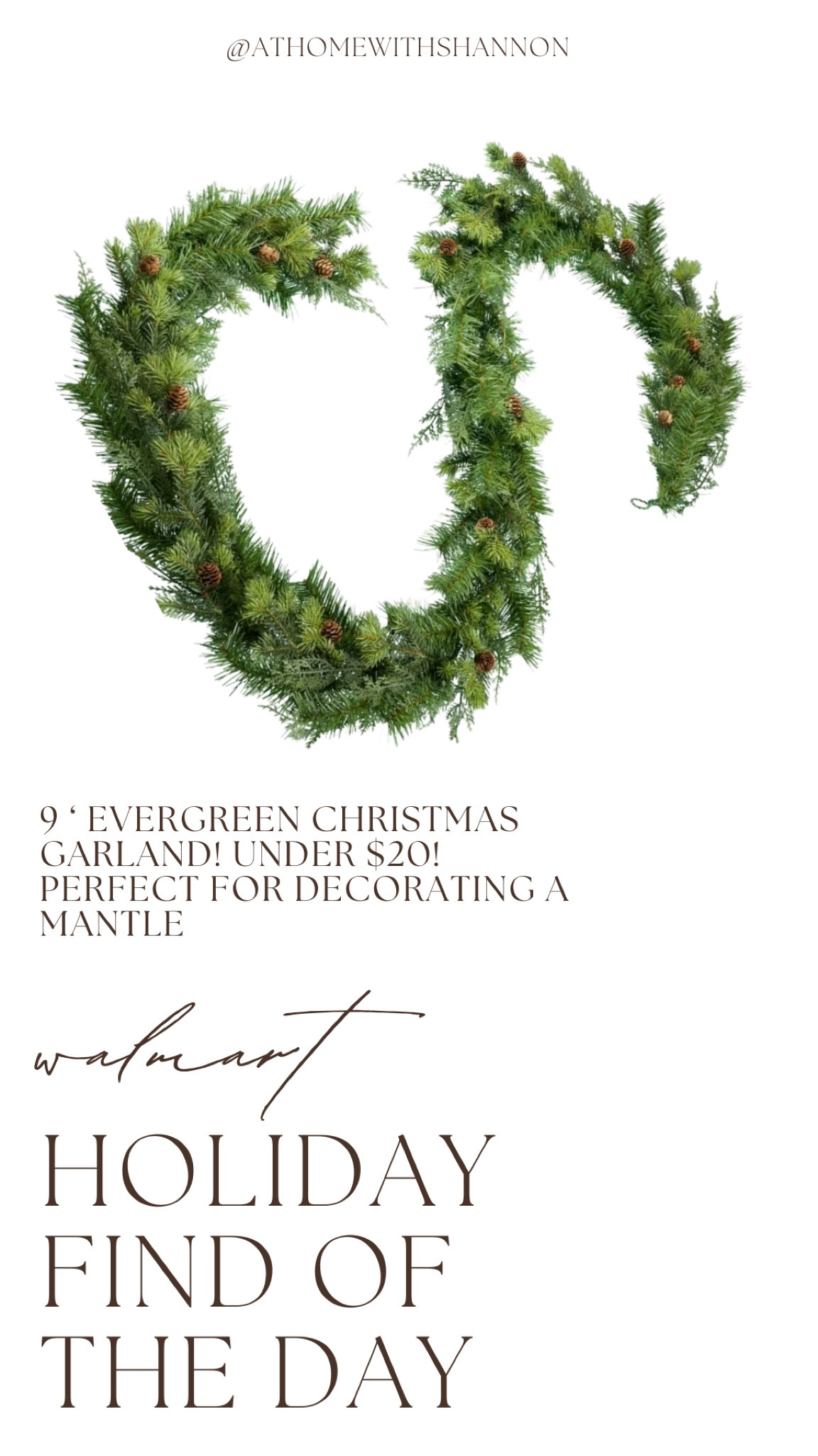 Holiday find of the day 
Walmart Christmas garland 
#deal #home #holiday #find 

#LTKHoliday #LTKSeasonal #LTKHome