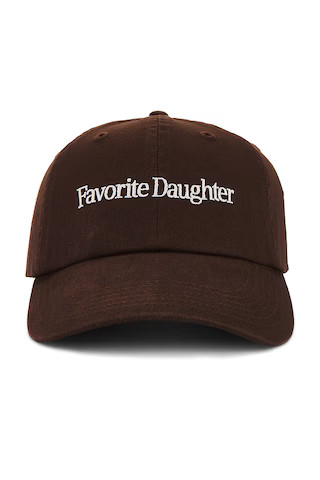 Favorite Daughter Classic Logo Baseball Hat in Brown & White from Revolve.com | Revolve Clothing (Global)