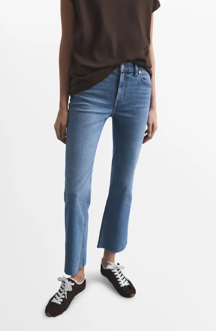 Sienna Raw Hem Crop Flare Jeans | Nordstrom