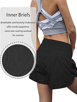 AUTOMET Womens High Waisted Athletic Shorts Elastic Casual Summer Running Shorts Quick Dry Gym Wo... | Amazon (US)