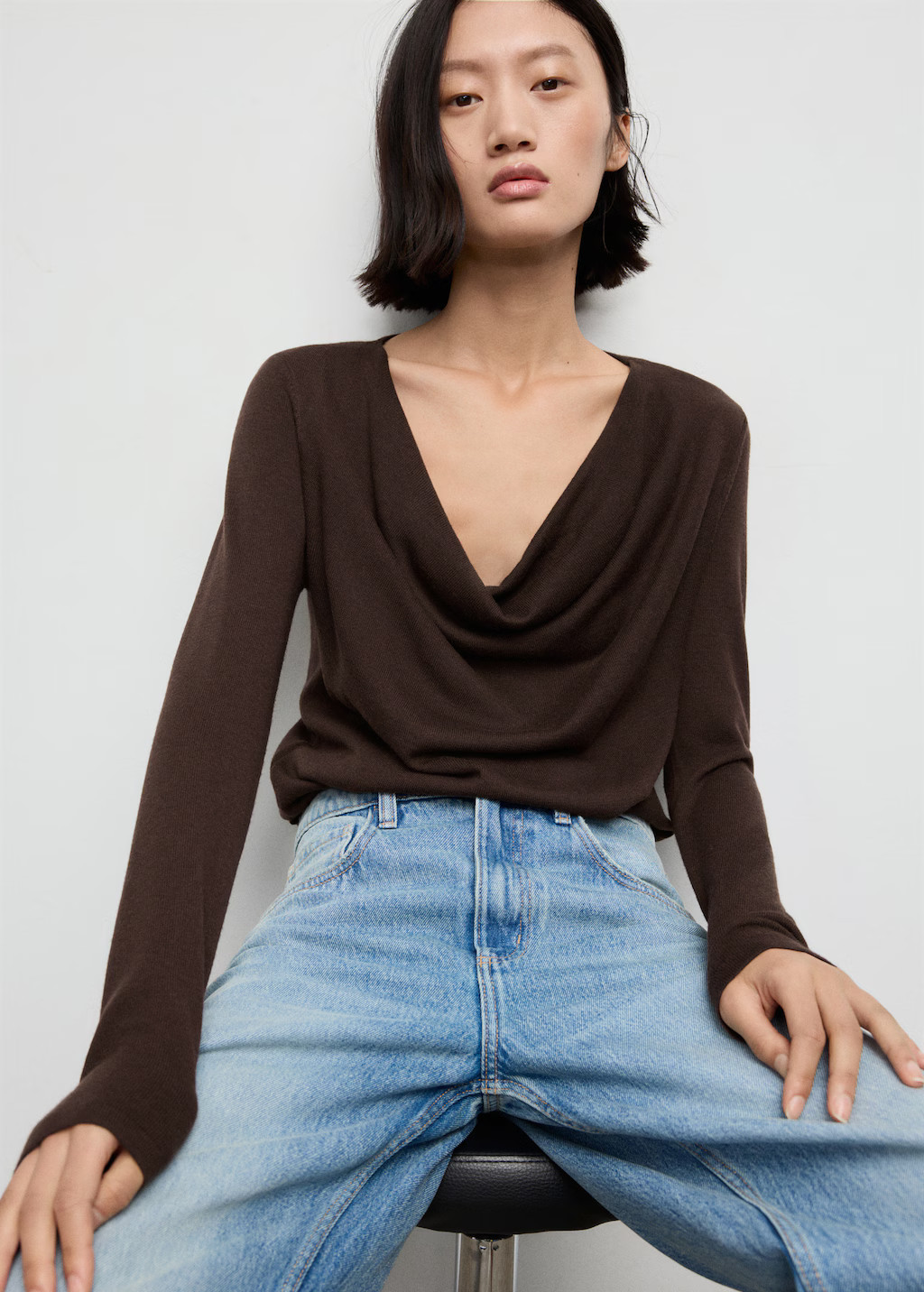 Draped-neck sweater | Mango (US/MX/AU)