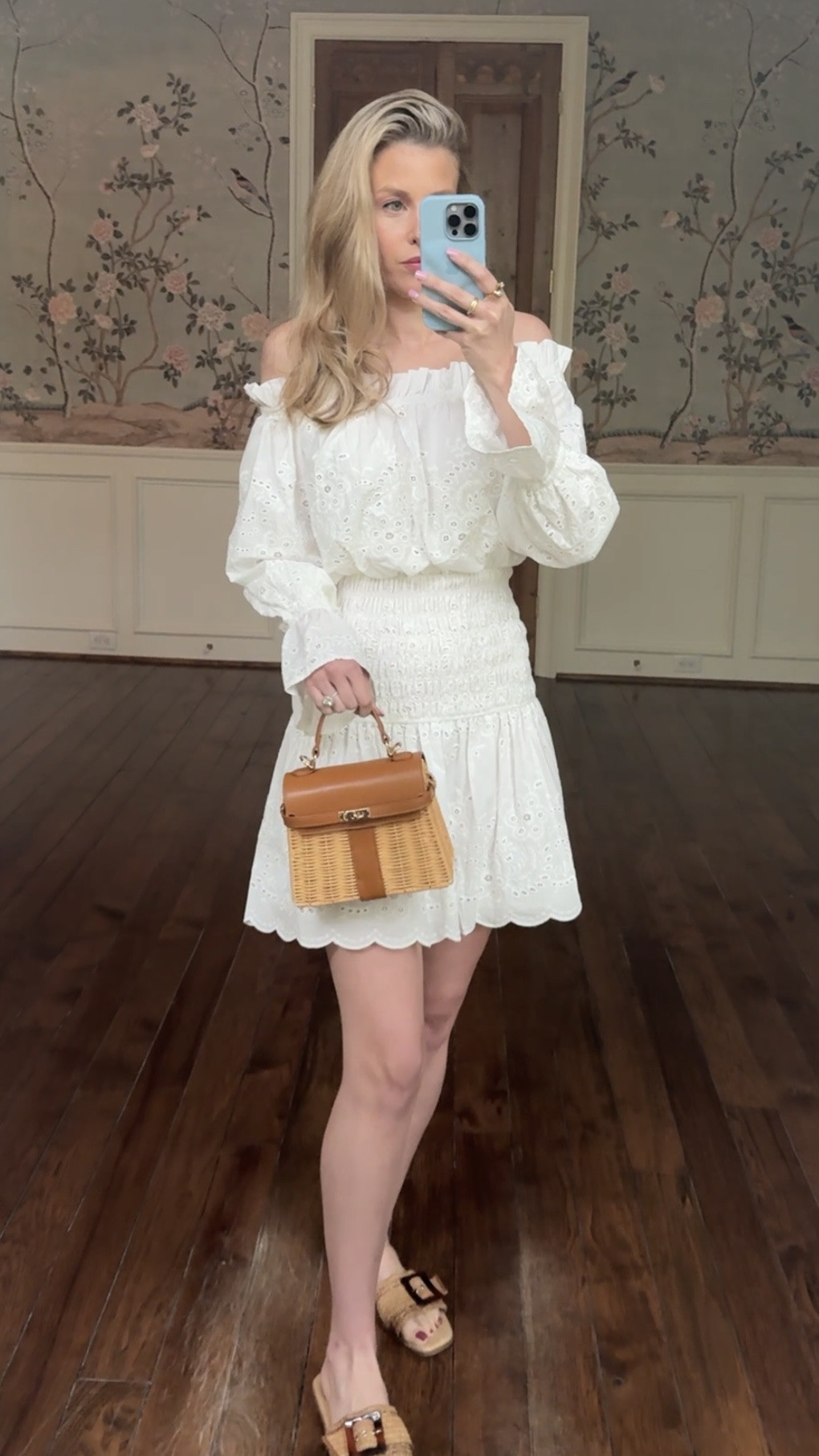 Love these gorgeous off the shoulder eyelet dress 😍 I’m 5’7 wearing a size xsmall

#LTKSeasonal #LTKWedding #LTKMothersDay