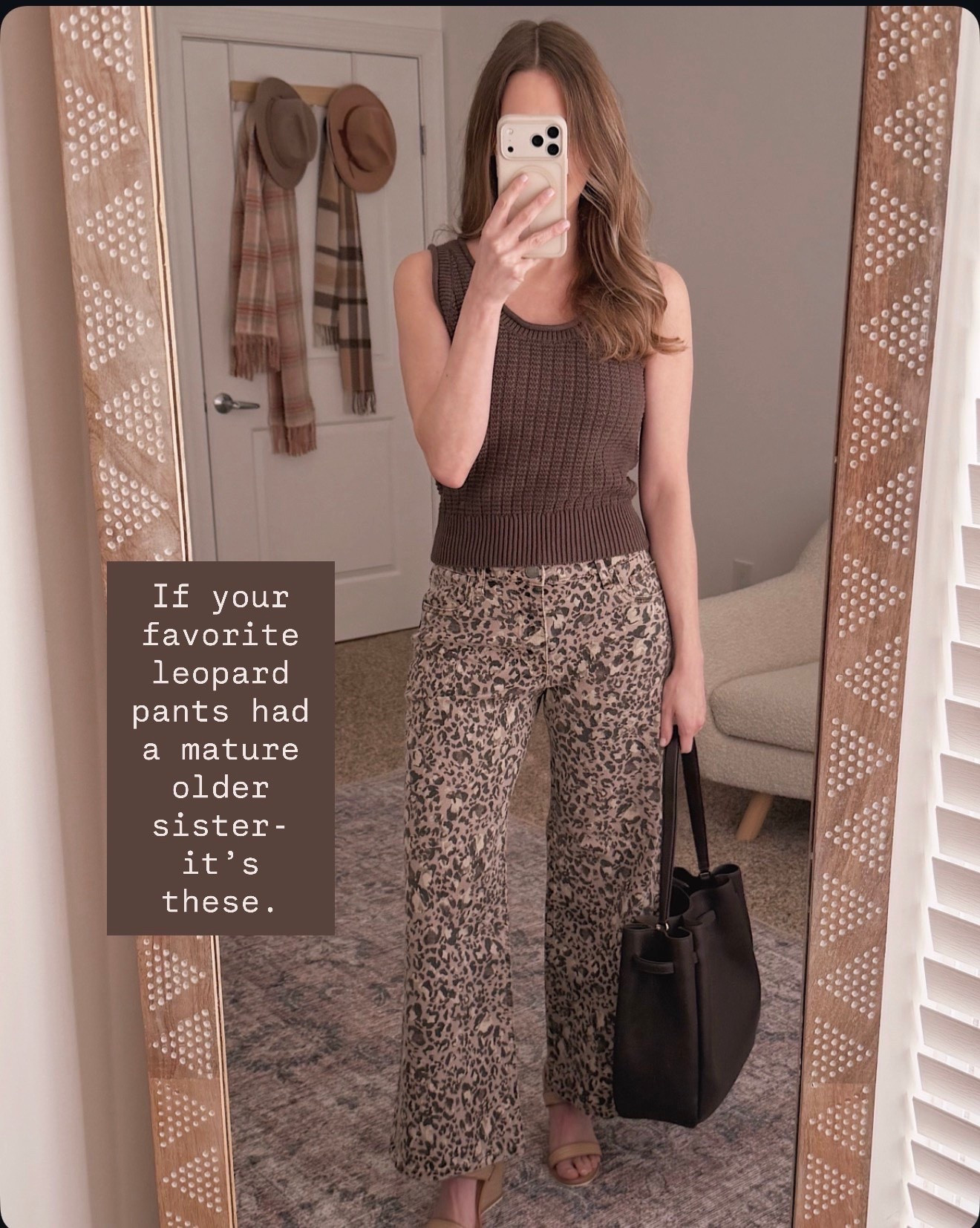 These leopard pants are such a fun way to elevate a simple outfit. Pair them with a basic knit or tank and you instantly look styled.

leopard pants outfit women, animal print pants outfit women, statement pants outfit women, casual chic outfit women, leopard print outfit ideas women, everyday elevated outfit women, neutral print outfit women, trendy casual outfit women

#LTKOver40 #LTKmomlife #LTKgrwm