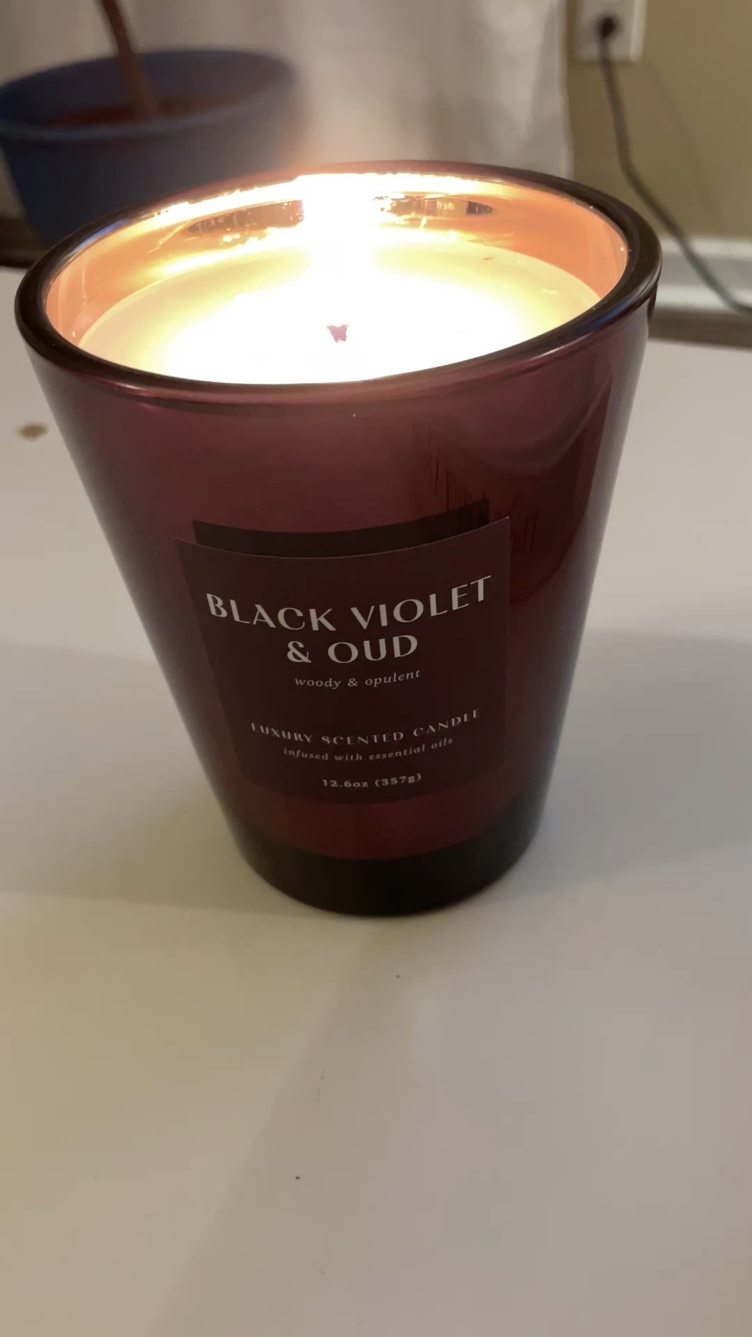 Love the smell of this Black Violet & Oud candle from Target 🎯🩷 #candle #candles #target #homedecor #homefragrance 

#LTKHome #LTKFindsUnder50