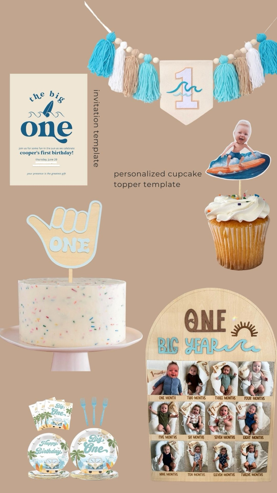 “the big one” 🏄‍♂️☀️🌊🎈🎂😎 cute summer birthday party theme (!!!) 

#LTKFamily #LTKKids #LTKBaby