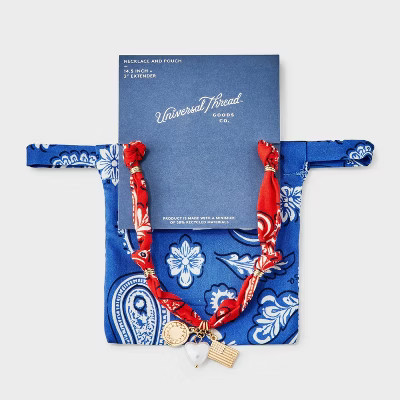Bandana Print Necklace & Pouch - Universal Thread™ | Target