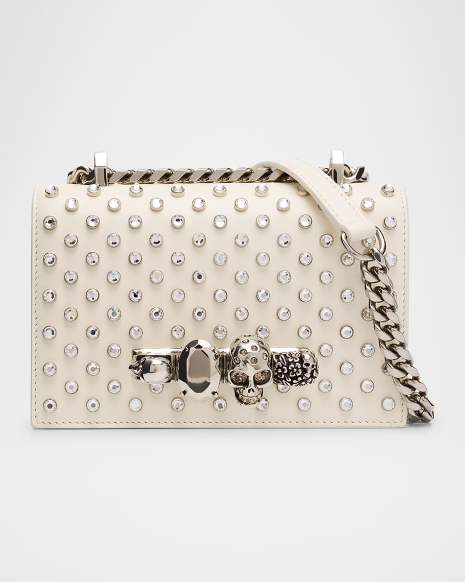 McQueen Jeweled Leather Shoulder Bag | Neiman Marcus