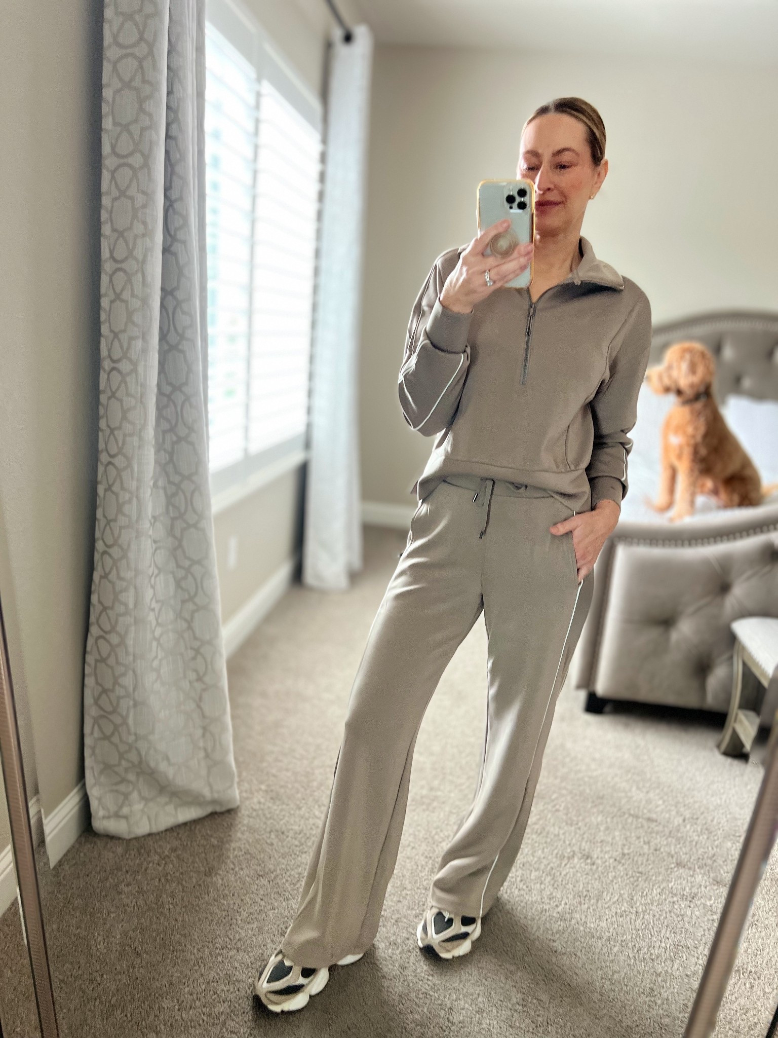 This set feels like Lululemon but I found it at Sam’s club! Each piece is under $20 🤯 wearing a small in the top & bottoms. I know not everyone has a Sam’s so I’m linking a couple of similar options from Amazon 😘

#ootd #comfy #outfit #falloutfit #weekendstyle #falloutfit 

#LTKOver40 #LTKFindsUnder50 #LTKStyleTip