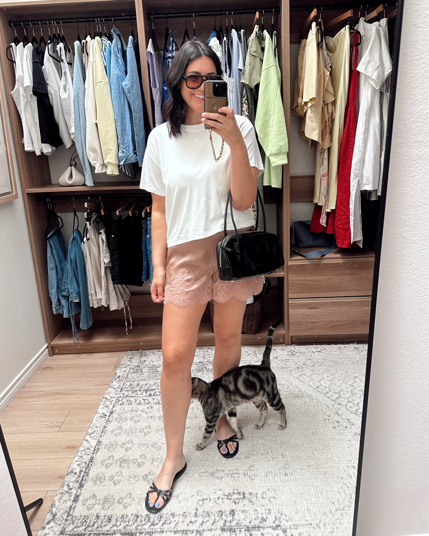 Just got these silk shorts in from @Quince! I’m in the large and the fit perfectly relaxed. I’m in the medium of the tee. My favorite from   gap!

#LTKstorytime