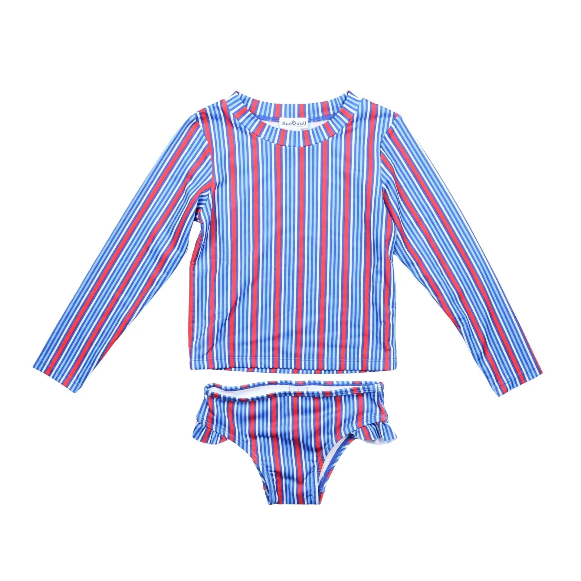 Cabana Stripe Girl's Swimsuit - Everyday Collection | BlueQuail Clothing Co. | BlueQuail Clothing Co.