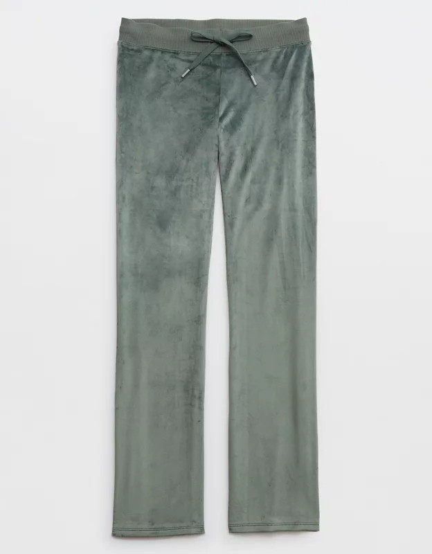 Aerie Dreamy Velour Low Rise Pant | Aerie